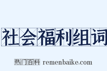 社会福利组词是什么意思的图片